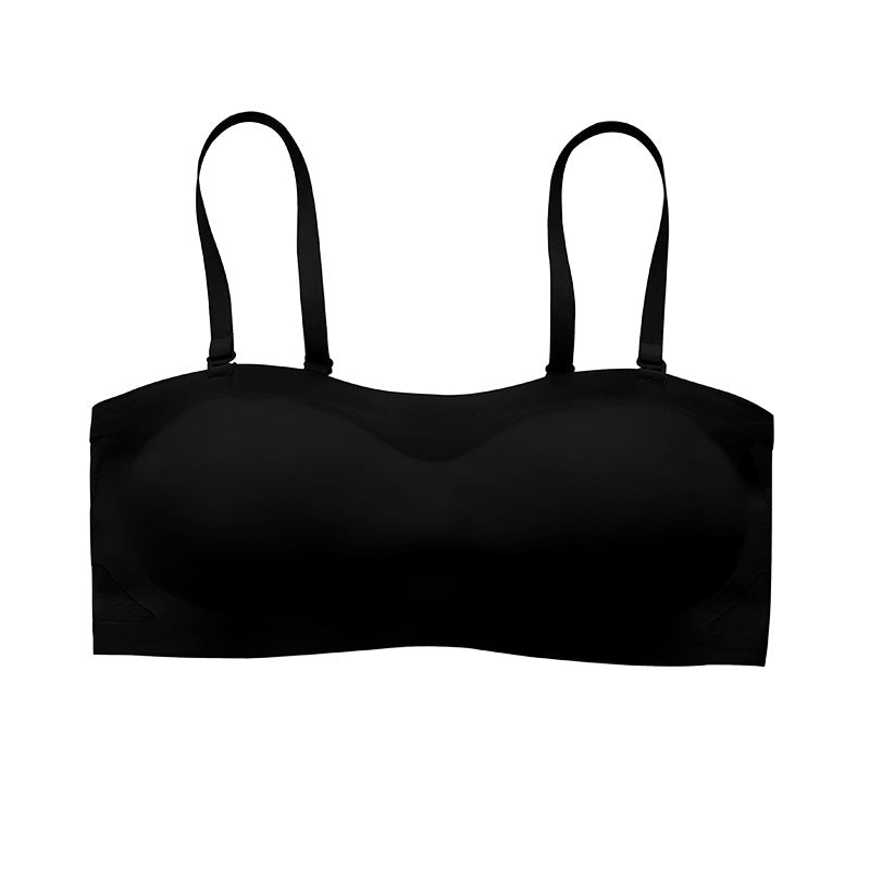Non-marking One-piece Glossy Thin Gathered Bra