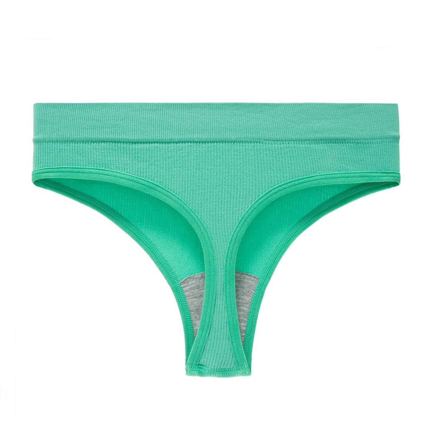 Yoga Seamless Threaded Mid-Low Waist Sexy Cotton Gear Sports Triangle Inner T Panties