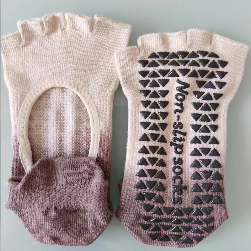 Sporty Tie-Dye Five-Toe Half-Toe Backless Socks