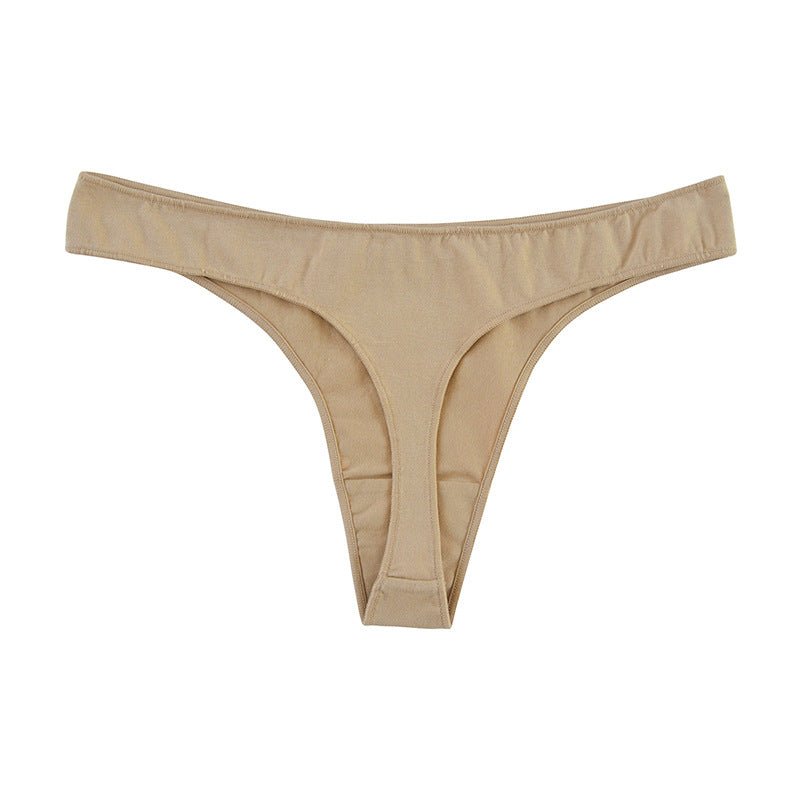 Ultra-thin T/Thong  | Low Waist Solid Knitted Cotton Panties