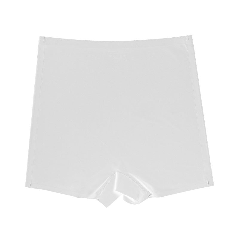 High Waist Solid Color Ice Silk Safety Shorts Panties