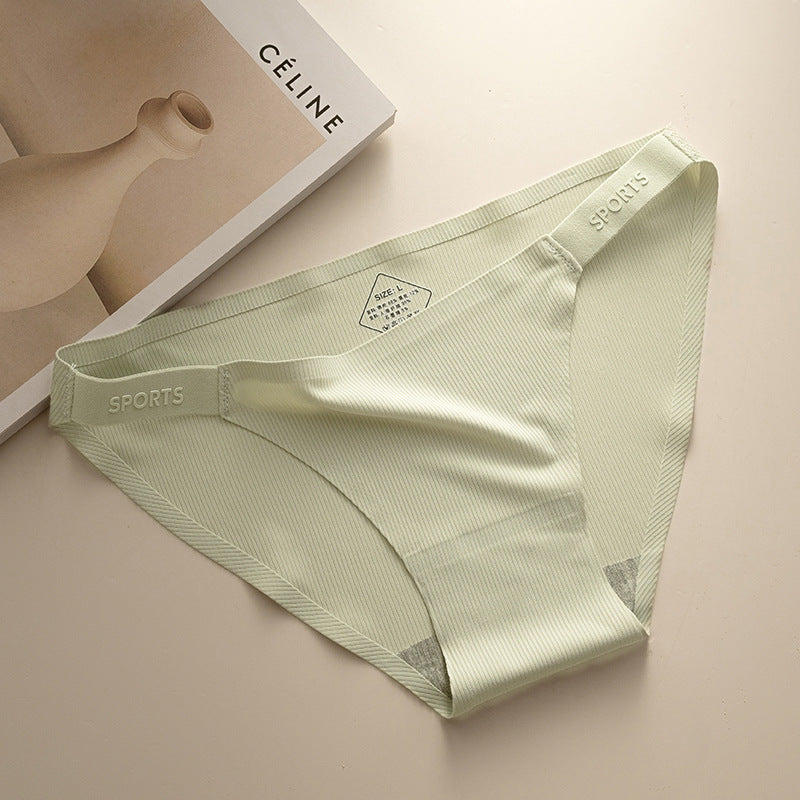 One Piece Nude Senseless Ice Silk Panties High Split Thin Triangle Panties