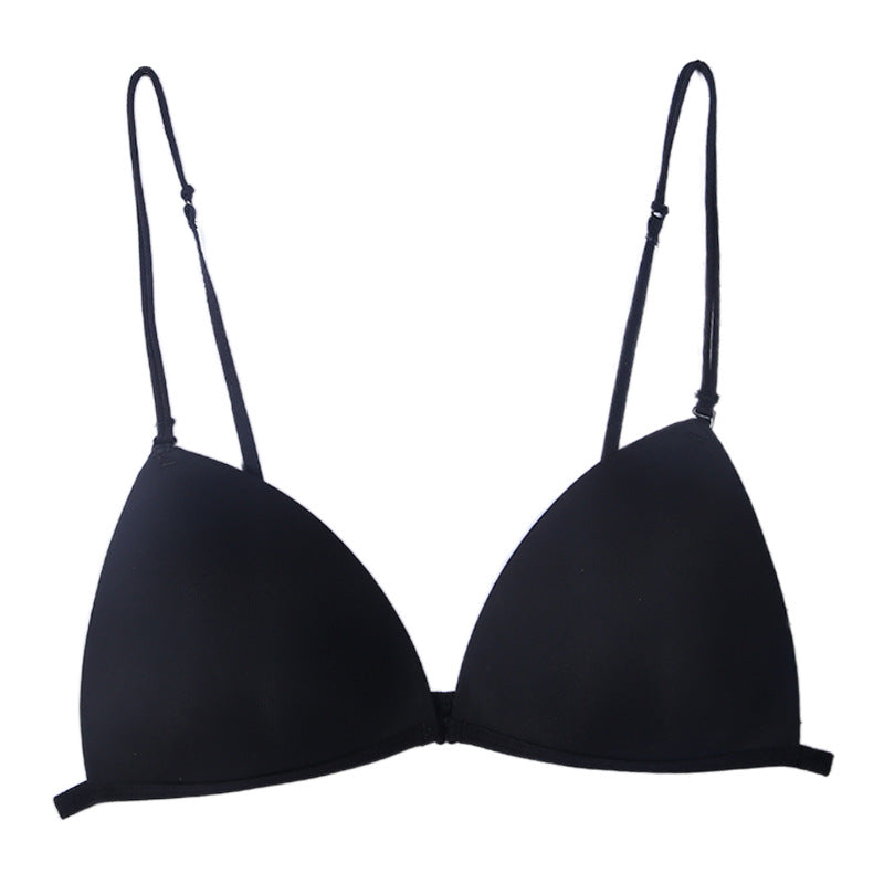 French Style Triangle Bra with Front Button