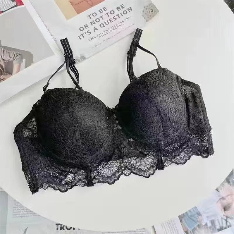 French Lace Half Cup Thin Bra