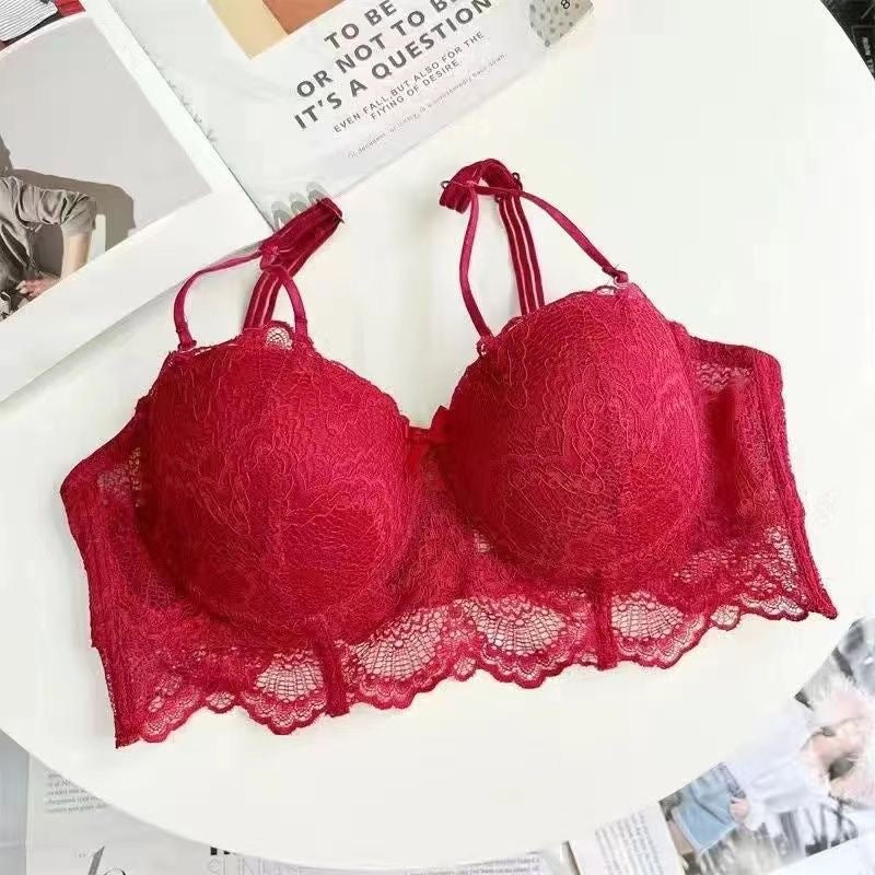 French Lace Half Cup Thin Bra