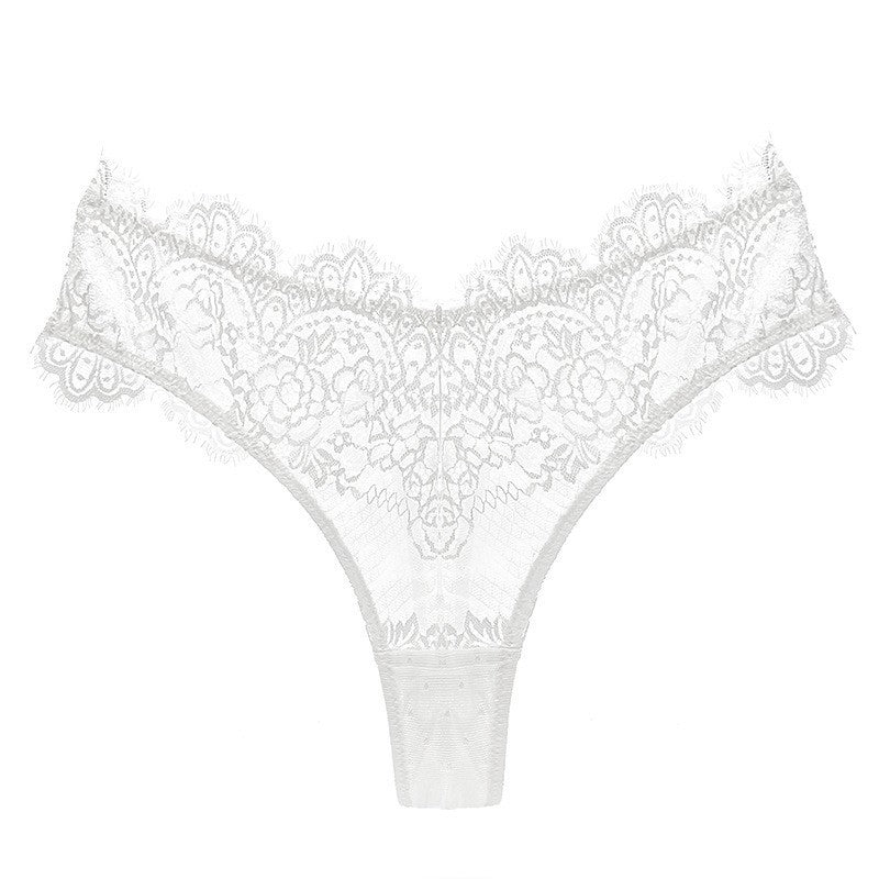 Sexy Lace Thong Thin See-Through Hollow Out Low Waist Panties