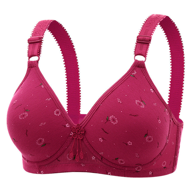 Thin Section Comfortable Gathering Breathable Middle-aged Bra