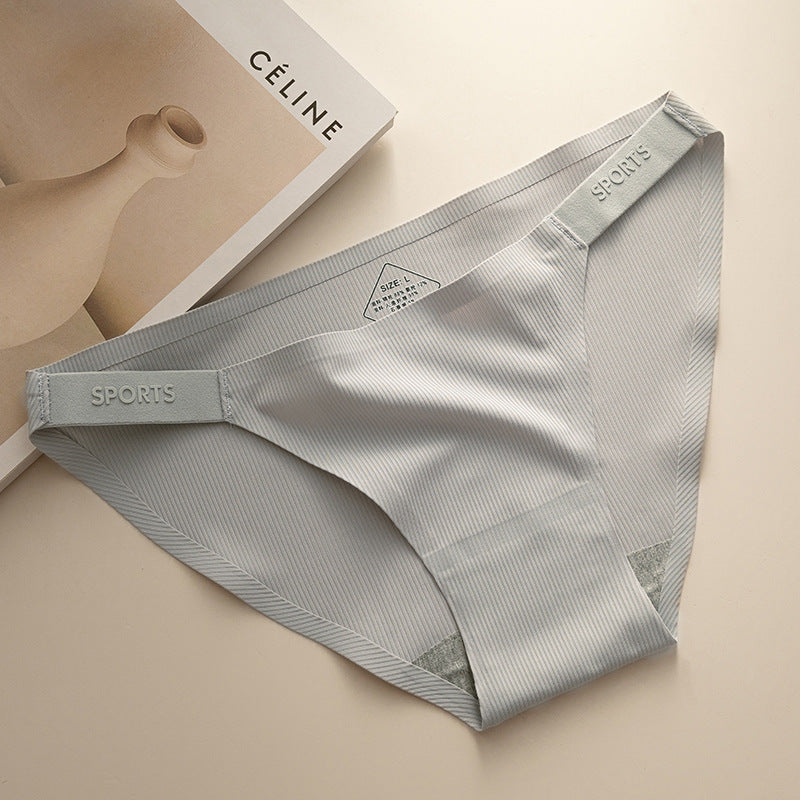 One Piece Nude Senseless Ice Silk Panties High Split Thin Triangle Panties