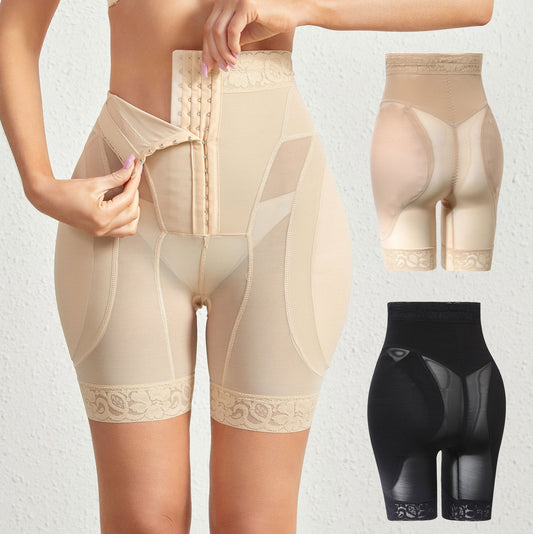 Buttoned Tummy Tucks Hip & Crotch Body Suit Shapewear