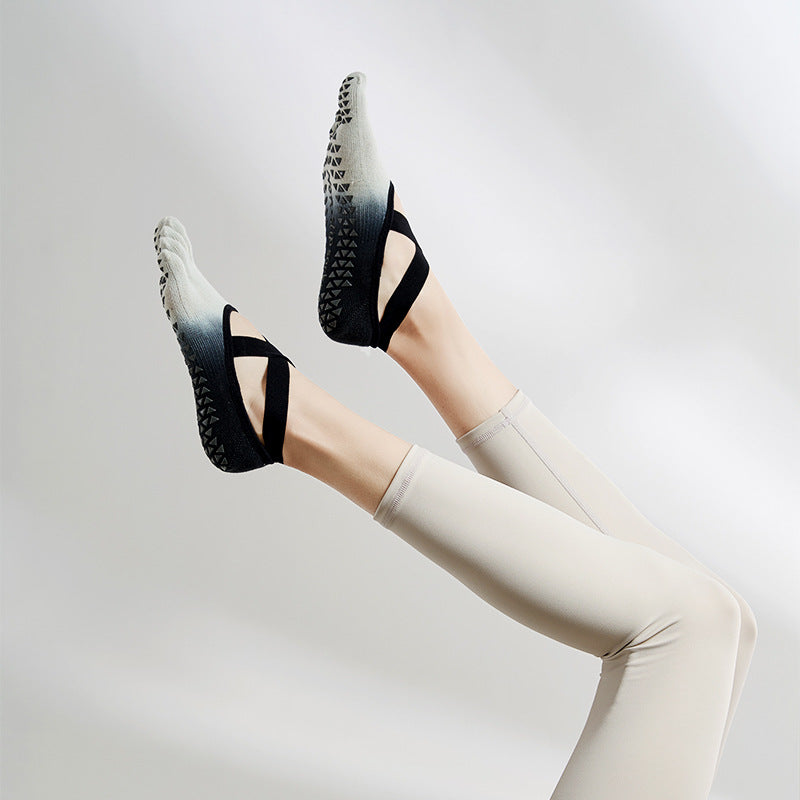 Gradient Tie Yoga Socks Non-Slip Professional Five Finger Socks Pilates Socks