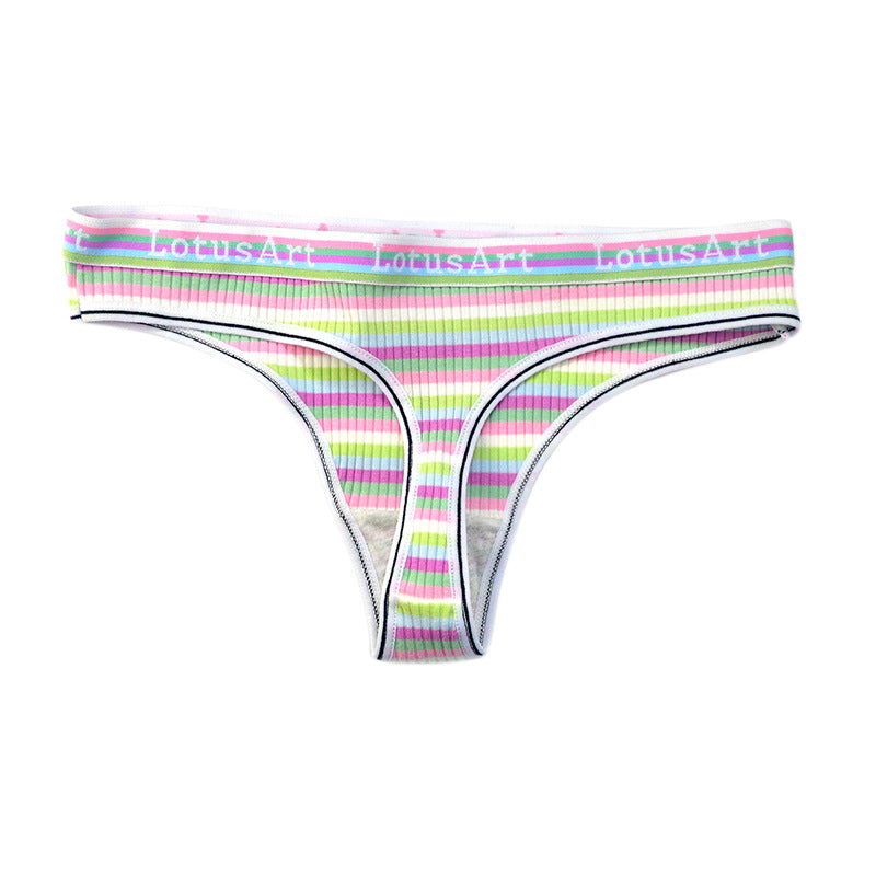 Sexy Striped Butt Lift Thong Panties