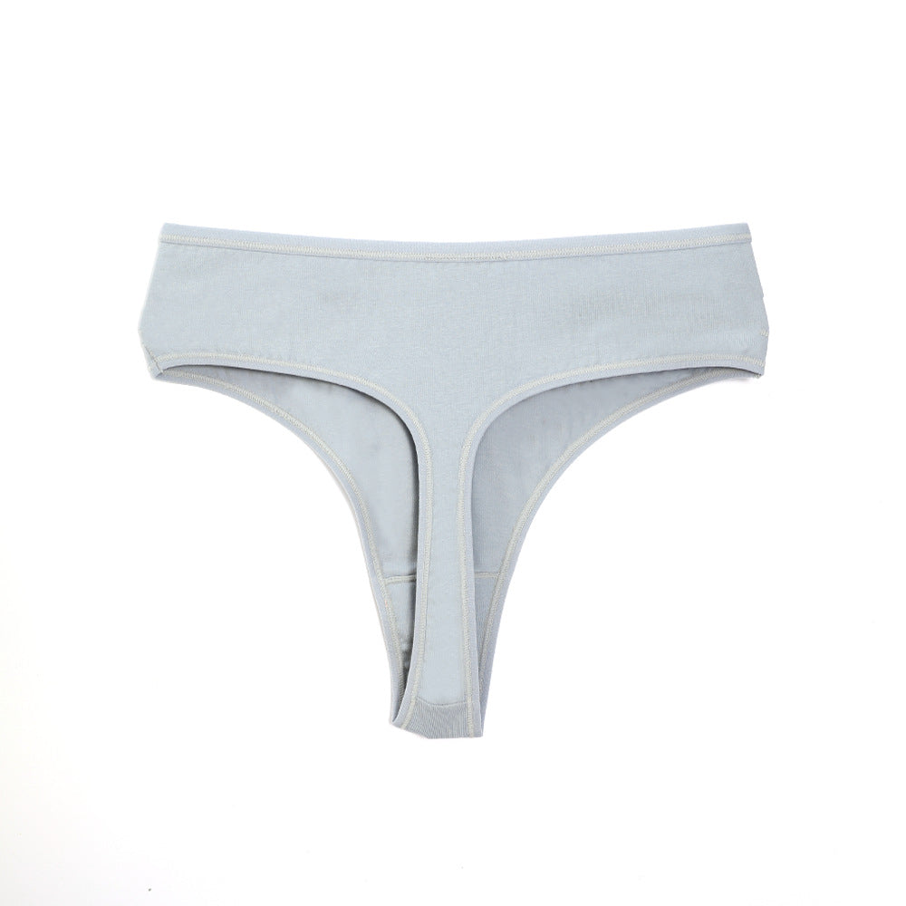 Invisible High Waist Breathable Crotchless Cotton High Split Panties