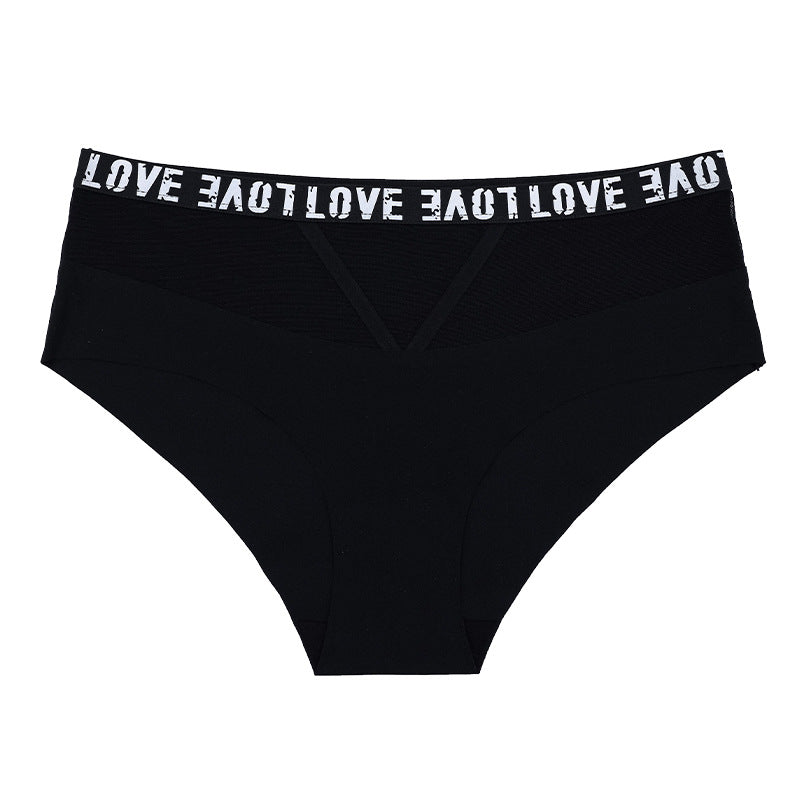 Alphabet Waist Sexy Mesh Pure Desire Seamless Panties Triangles
