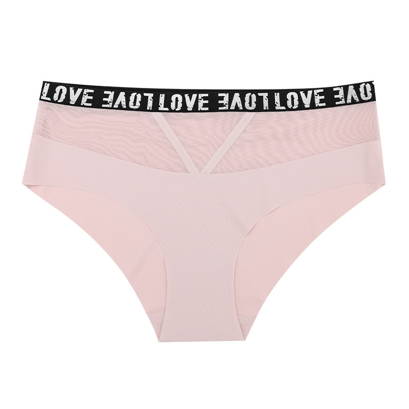 Alphabet Waist Sexy Mesh Pure Desire Seamless Panties Triangles
