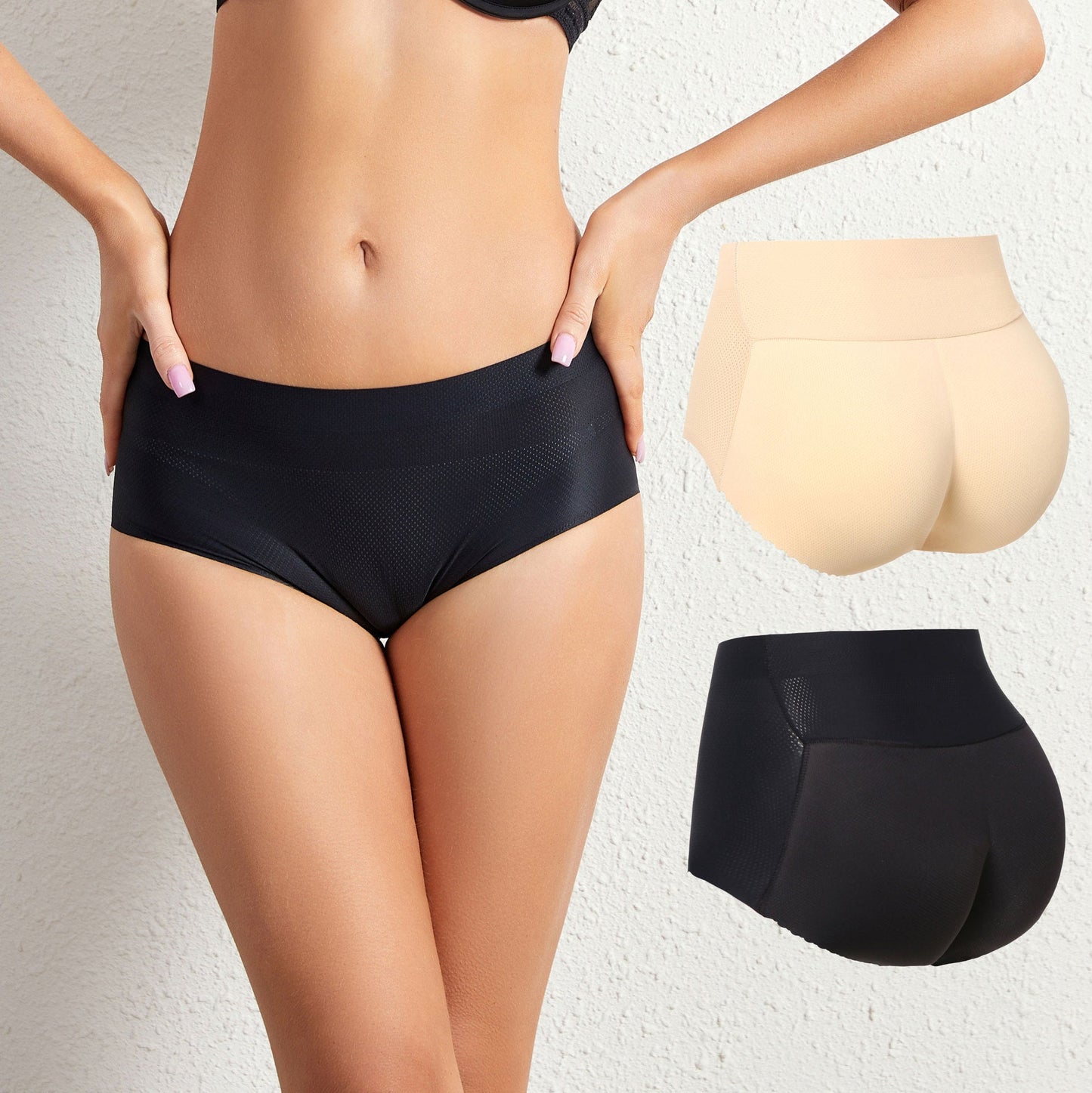 Mid-Waist Hip Lift Sponge Buttock Enhancement Panties Shapewear