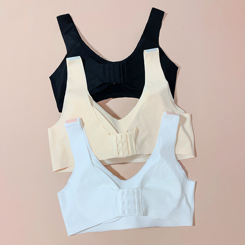 Monogrammed Wide Shoulder Camisole Gathering Cups Non-Skidding Spaghetti Bra