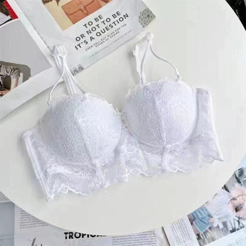 French Lace Half Cup Thin Bra