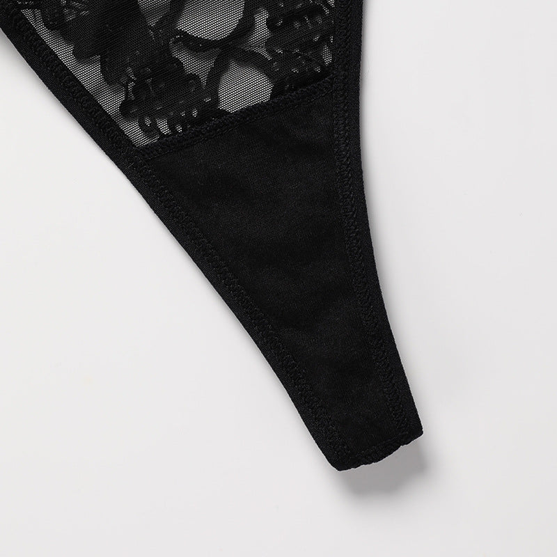 Sexy Spaghetti Strap Panties Lace Plus Size Cotton Crotch Thong