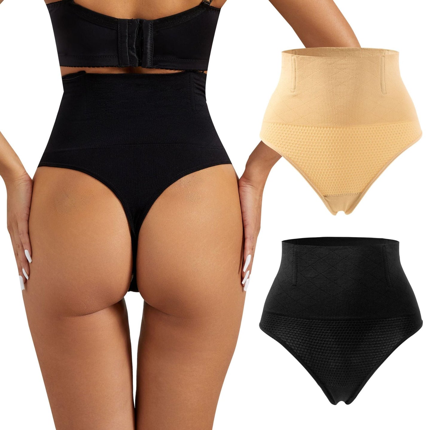 High Waist Butt Lifter Sexy Tummy Control Shapewear Thong Panties