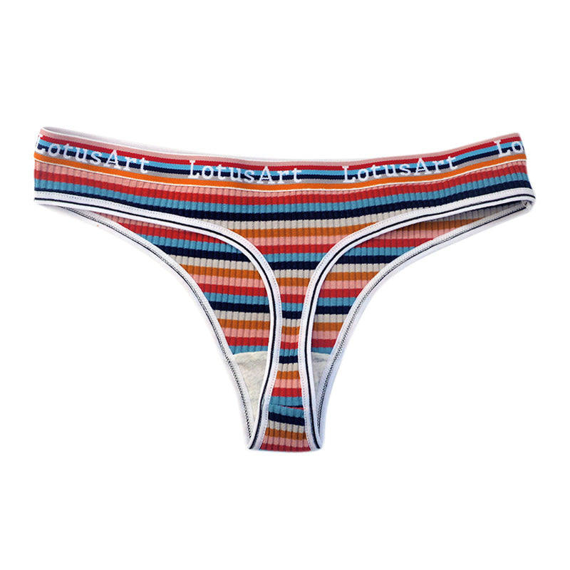 Sexy Striped Butt Lift Thong Panties
