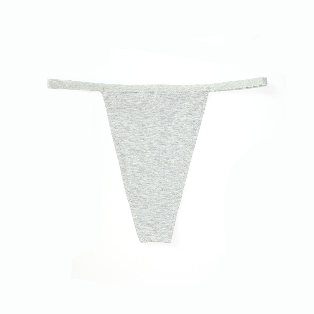 Sexy Spaghetti Strap Invisible  Butt-lifting Cotton T-back Thong Panties
