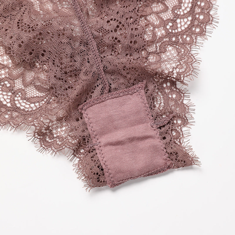 Sexy Lace Erotic See-Through Cotton Crotch Thong Panties