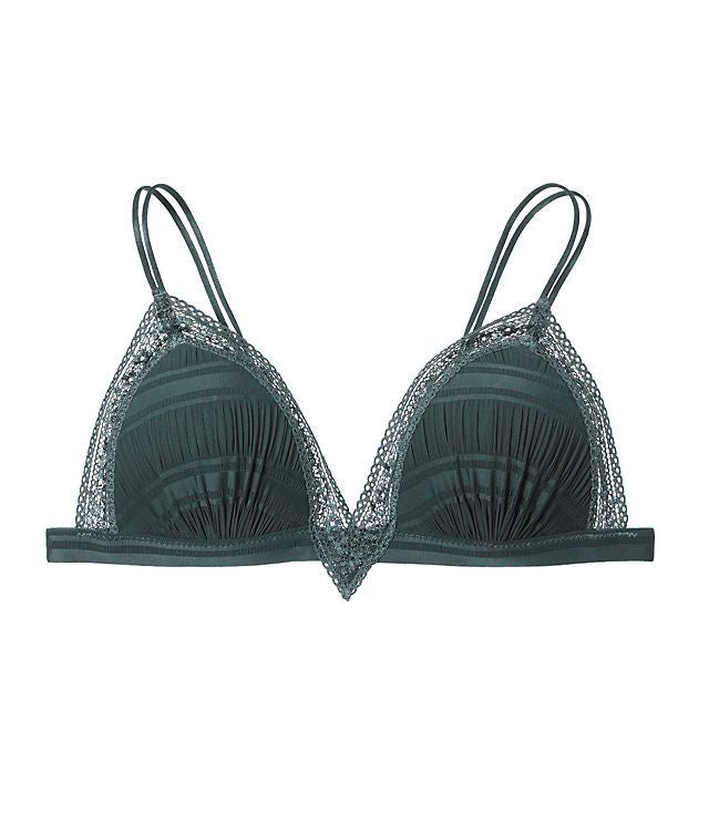 Japanese Sexy Deep V Thin Cotton Beauty Back Bra Triangle Cup