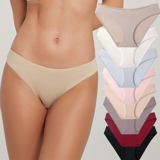 Thin Simple Large Size Medium Waisted Triangle Panties