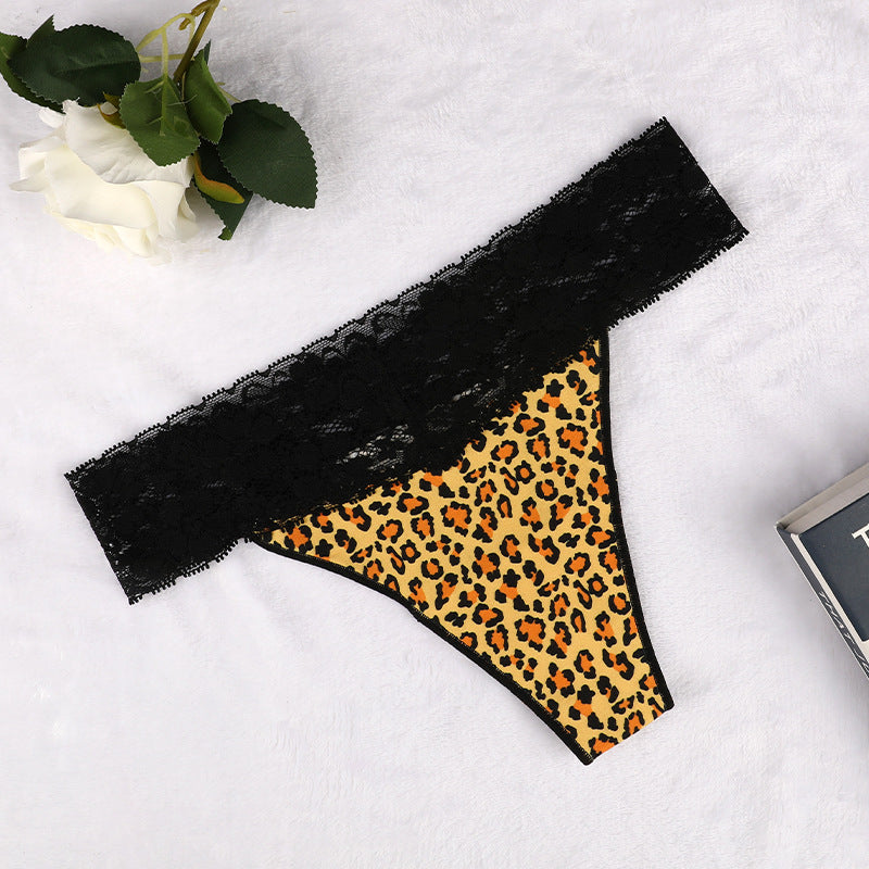 Sexy Lace Thong Invisible Low Waist Hip Lifting Triangle Cotton Panties