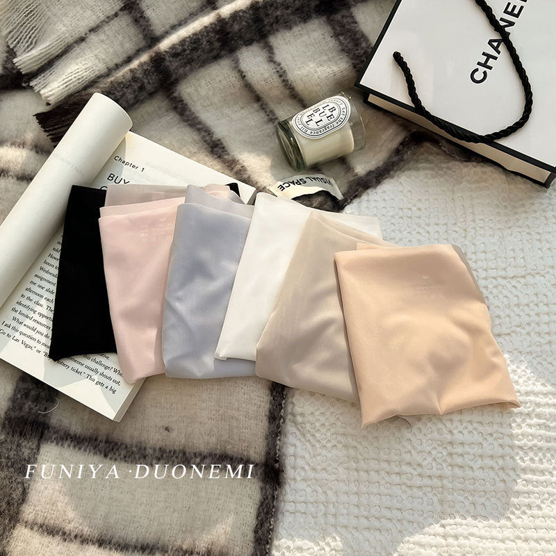 Nude Mask Ice Silk Sheer Thin Seamless One Piece Panties