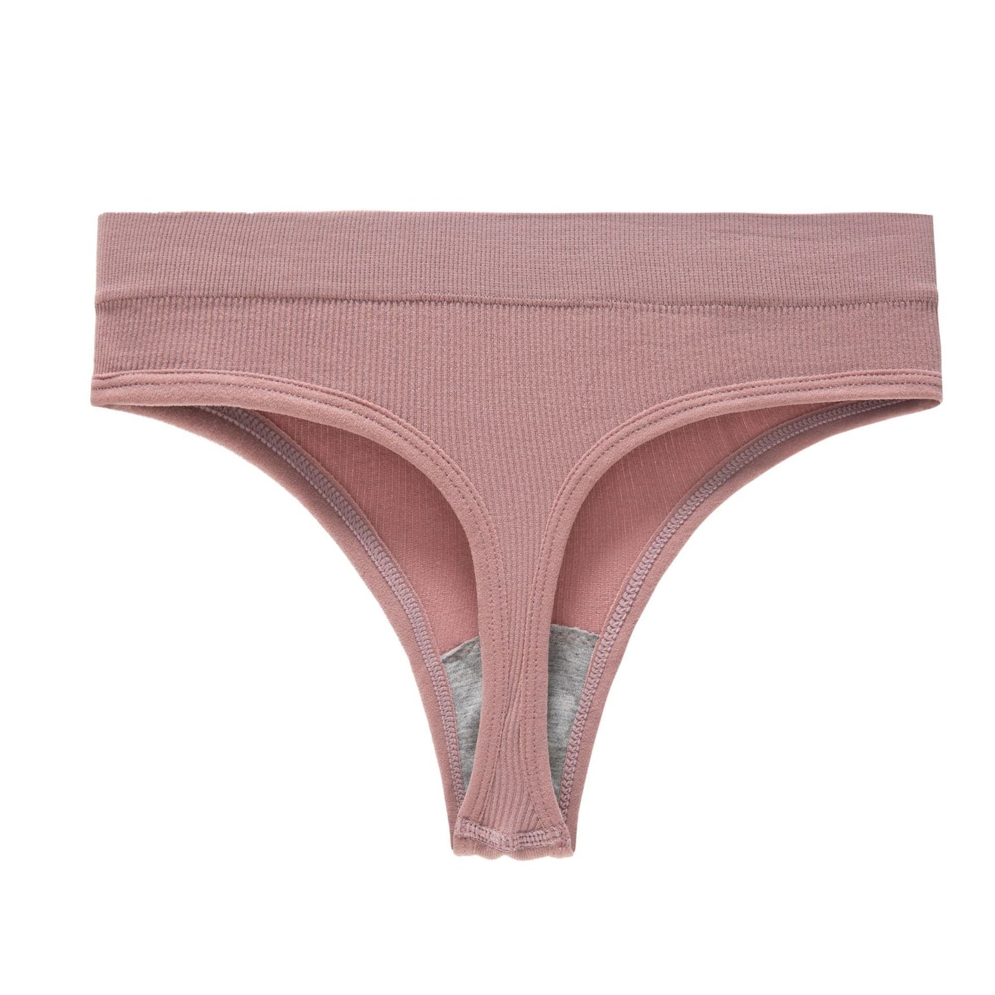 Yoga Seamless Threaded Mid-Low Waist Sexy Cotton Gear Sports Triangle Inner T Panties