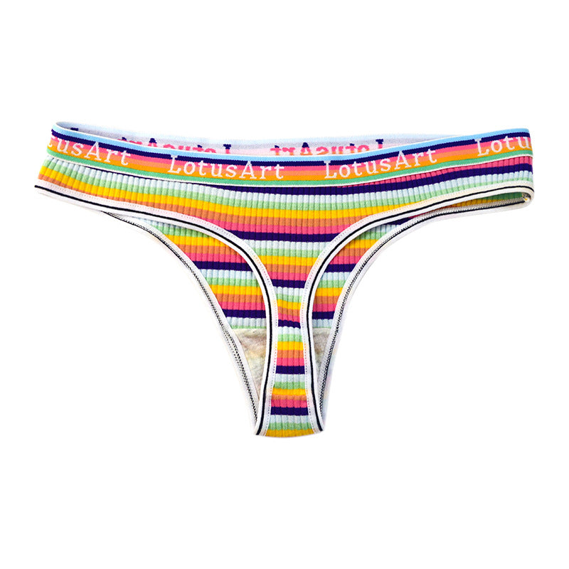 Sexy Striped Butt Lift Thong Panties