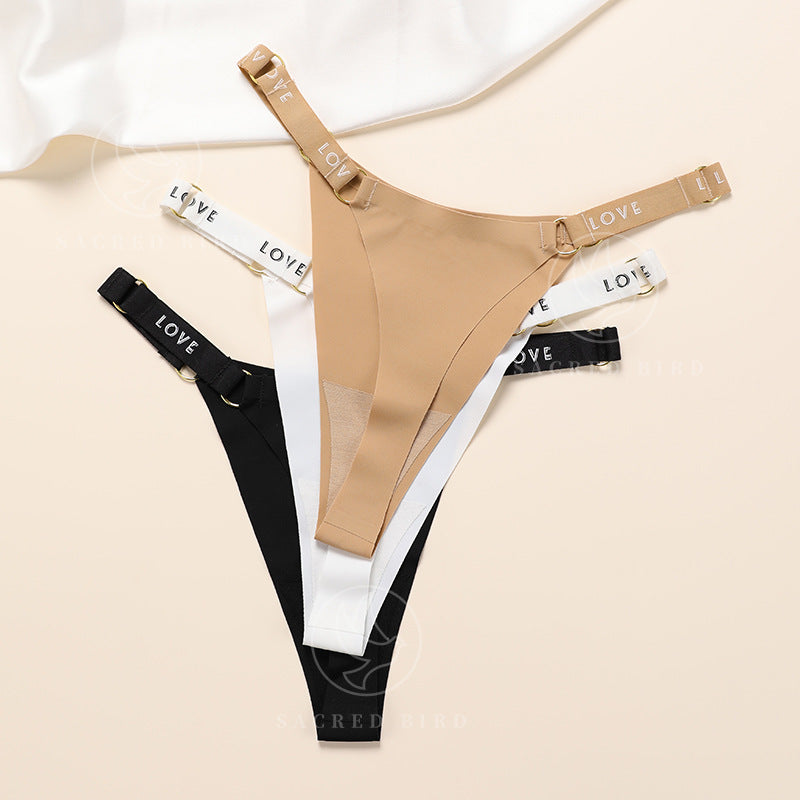 One Piece Sexy Seamless Cotton Crotch Panties Ice Thong