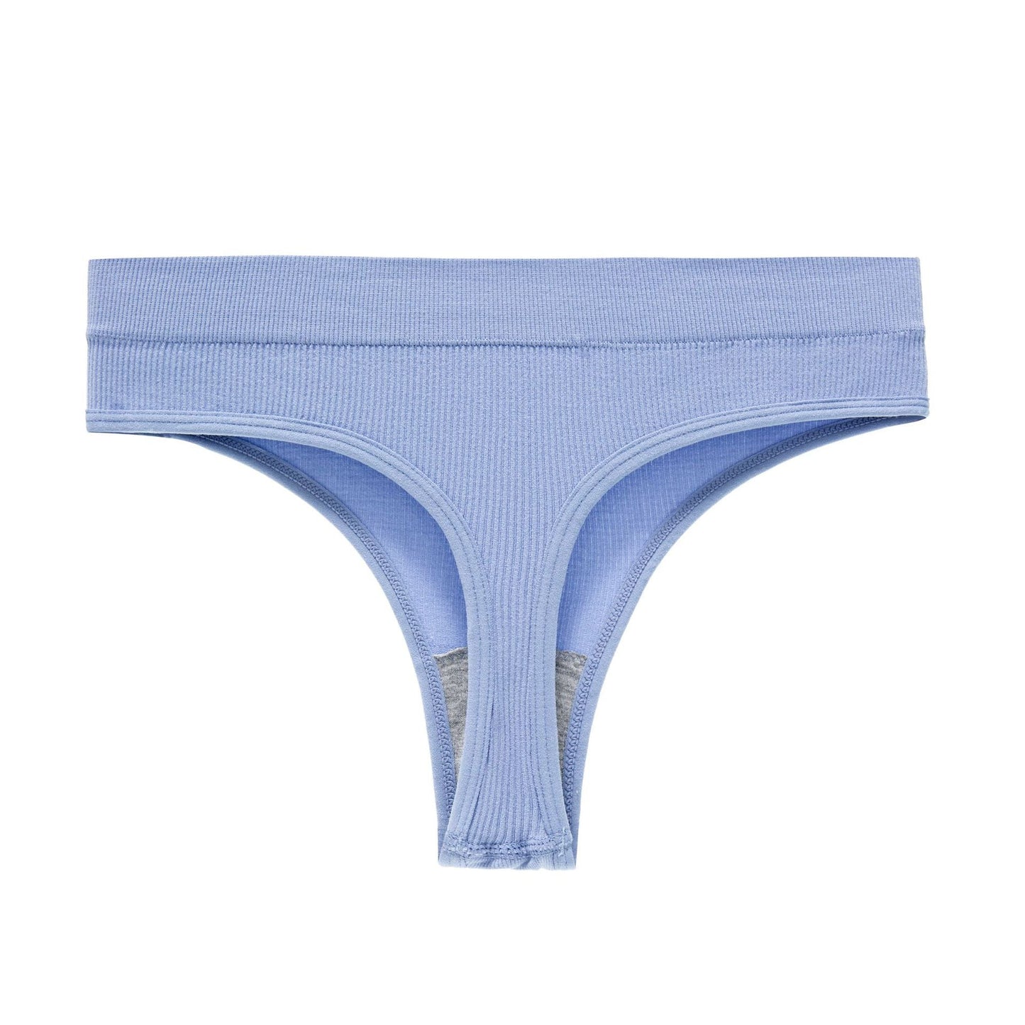 Yoga Seamless Threaded Mid-Low Waist Sexy Cotton Gear Sports Triangle Inner T Panties