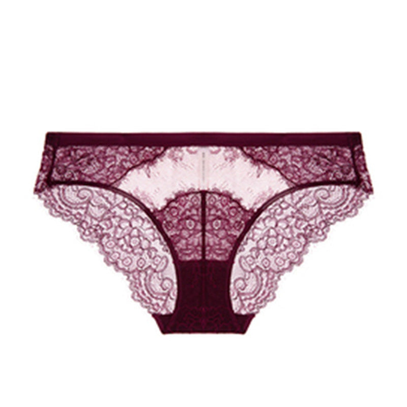 French Thin Lace Hollowed Out Midriff Panties