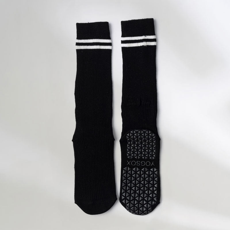 Long Color Block Pattern  Pure Cotton Fabric Professional Sports Socks