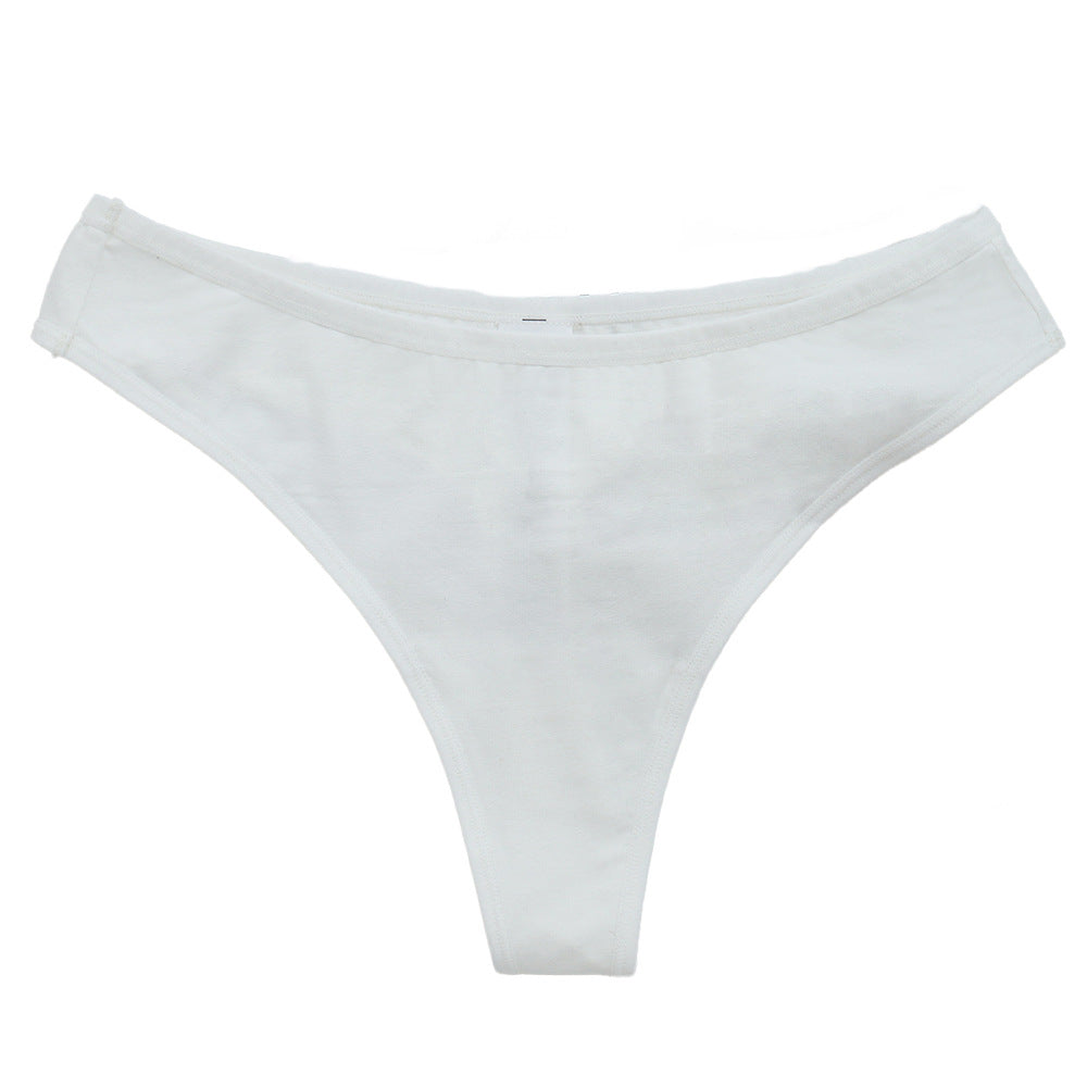 Large Size Mid Waist Invisible Sexy Wrap High Elastic Breathable Thong Panties Cotton Panties