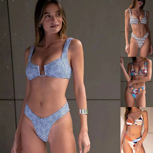 Bikini Women's Separate Swimwear Digital Printed Swimsuit