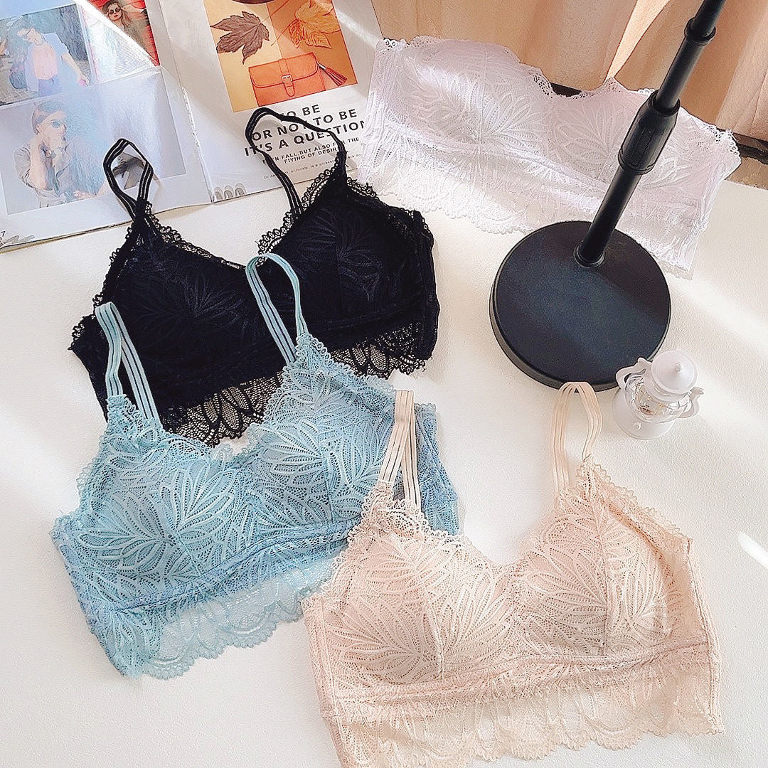 Ultra Thin French Lace Sexy Plus Size Bra Set
