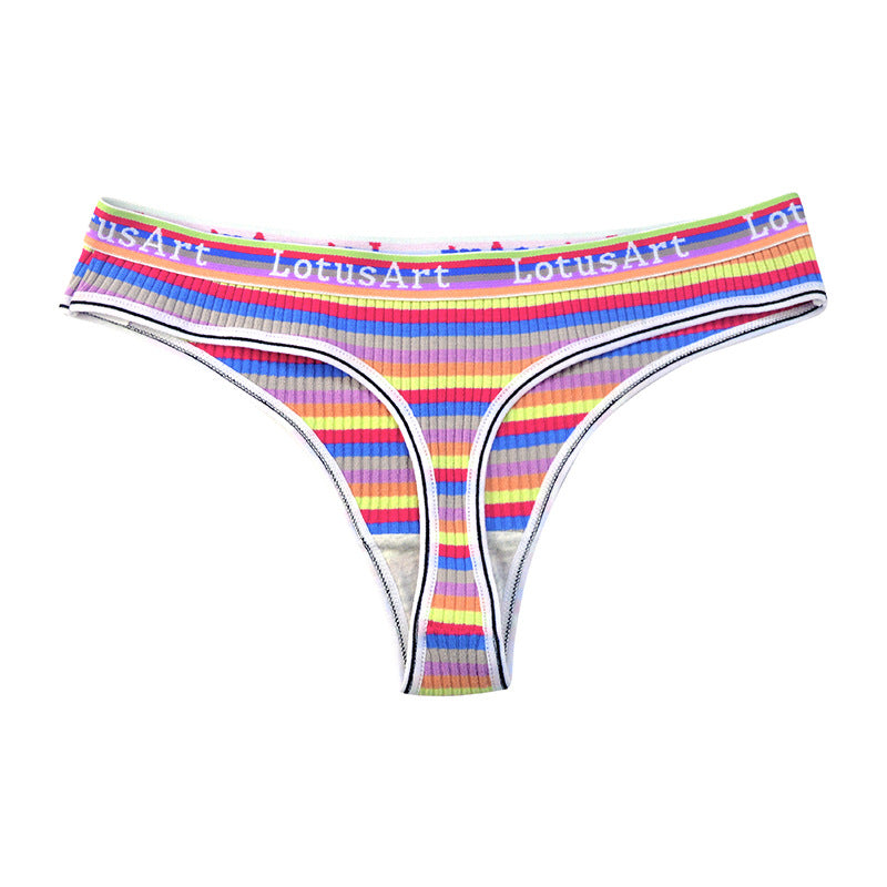 Sexy Striped Butt Lift Thong Panties