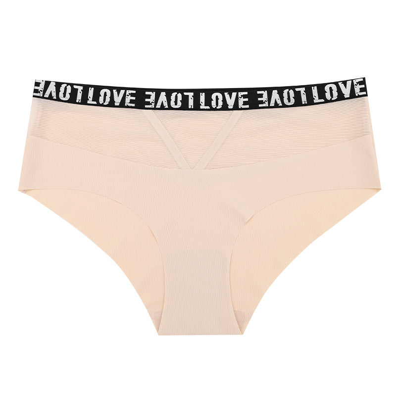 Alphabet Waist Sexy Mesh Pure Desire Seamless Panties Triangles