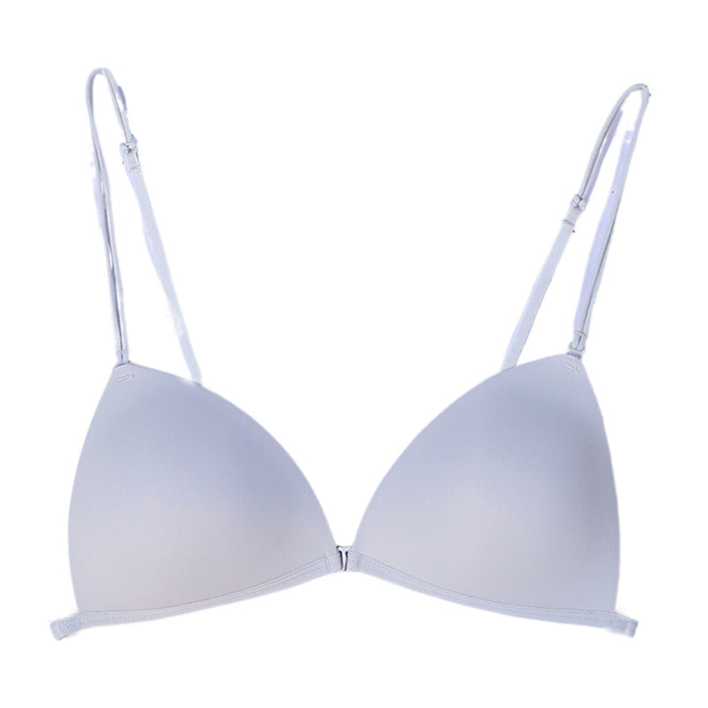 French Style Triangle Bra with Front Button