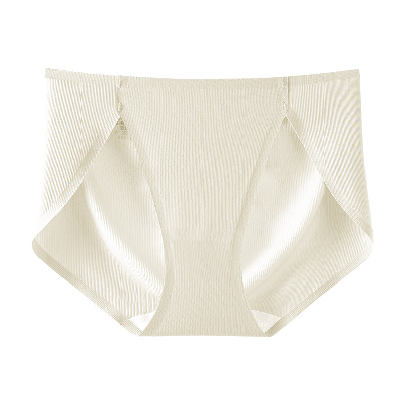 Ice Silk Mid Waist High Split No Trace Thin Panties
