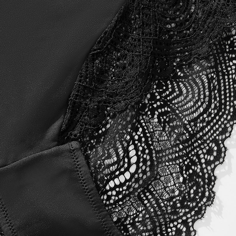 French Lace Patchwork Seamless Ice Thin Panties