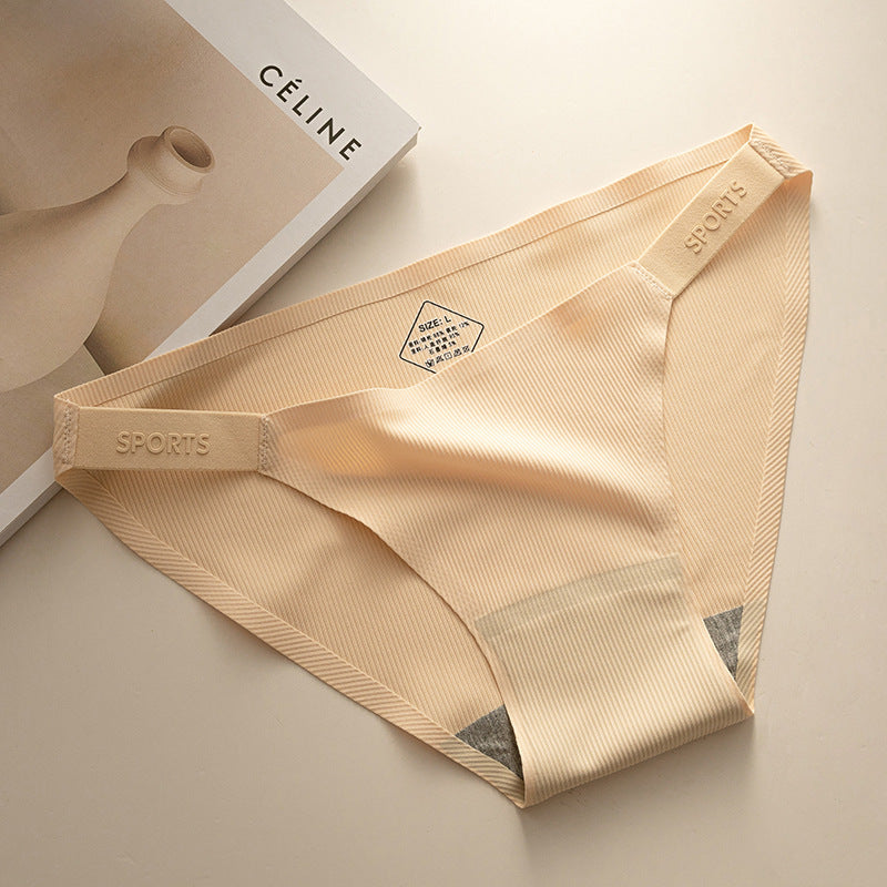 One Piece Nude Senseless Ice Silk Panties High Split Thin Triangle Panties