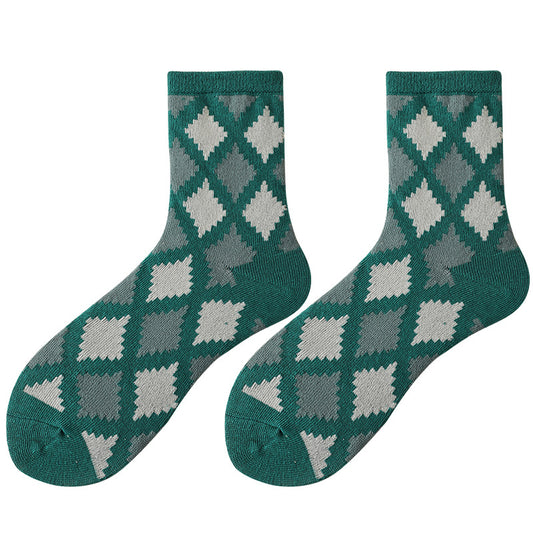 Kilobirdie Pattern Jacquard Pile Cotton Fabric Socks