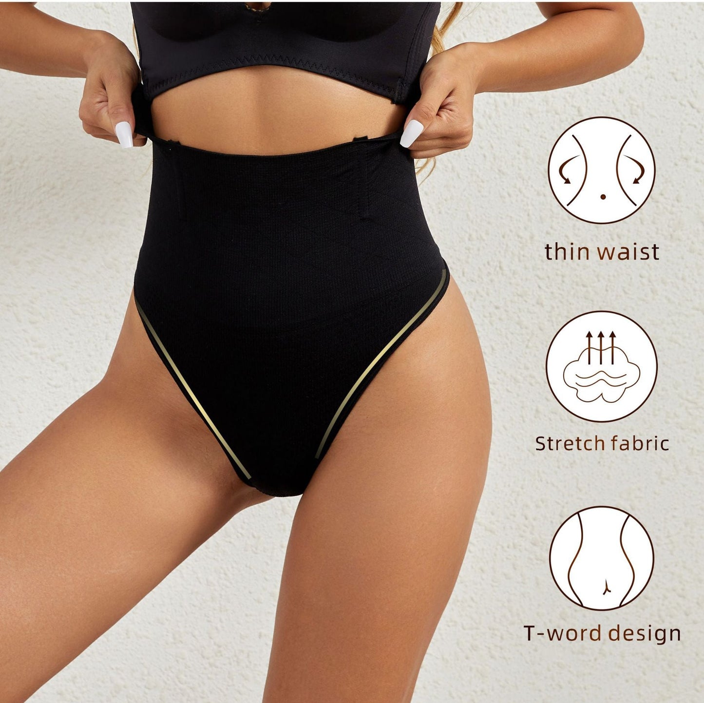 High Waist Butt Lifter Sexy Tummy Control Shapewear Thong Panties