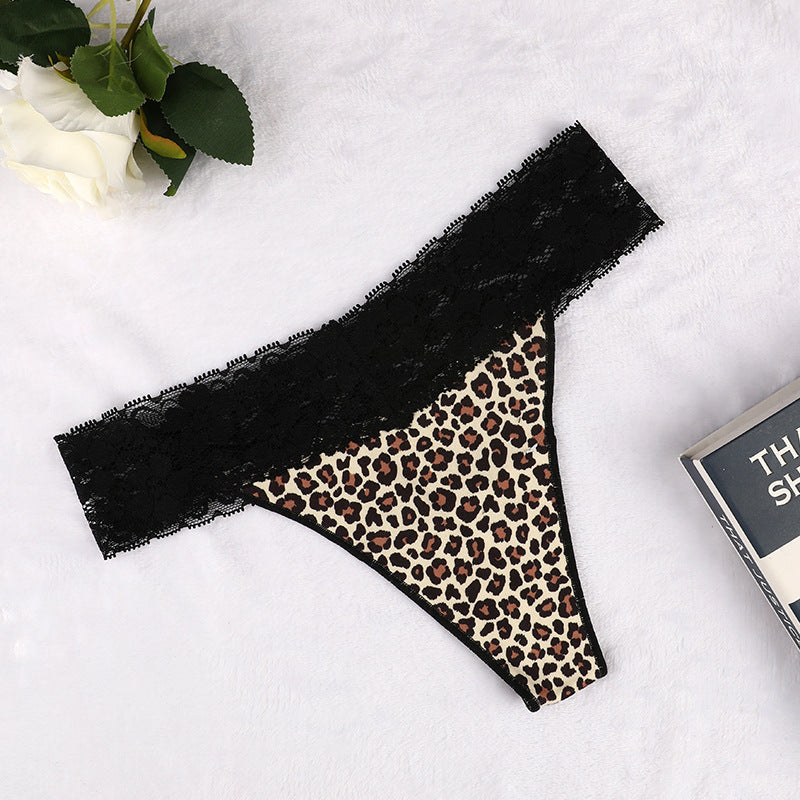 Sexy Lace Thong Invisible Low Waist Hip Lifting Triangle Cotton Panties