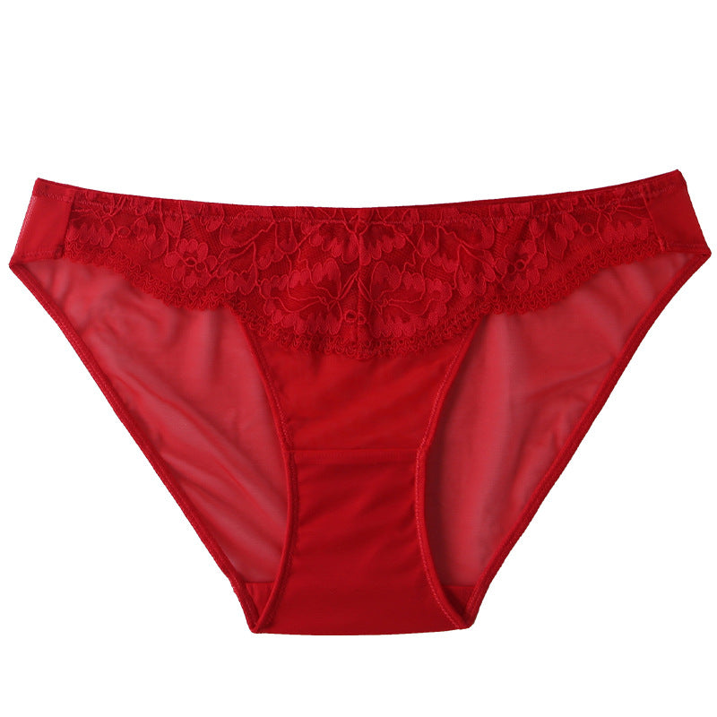 Mid-rise Lace Sexy Triangle Panties