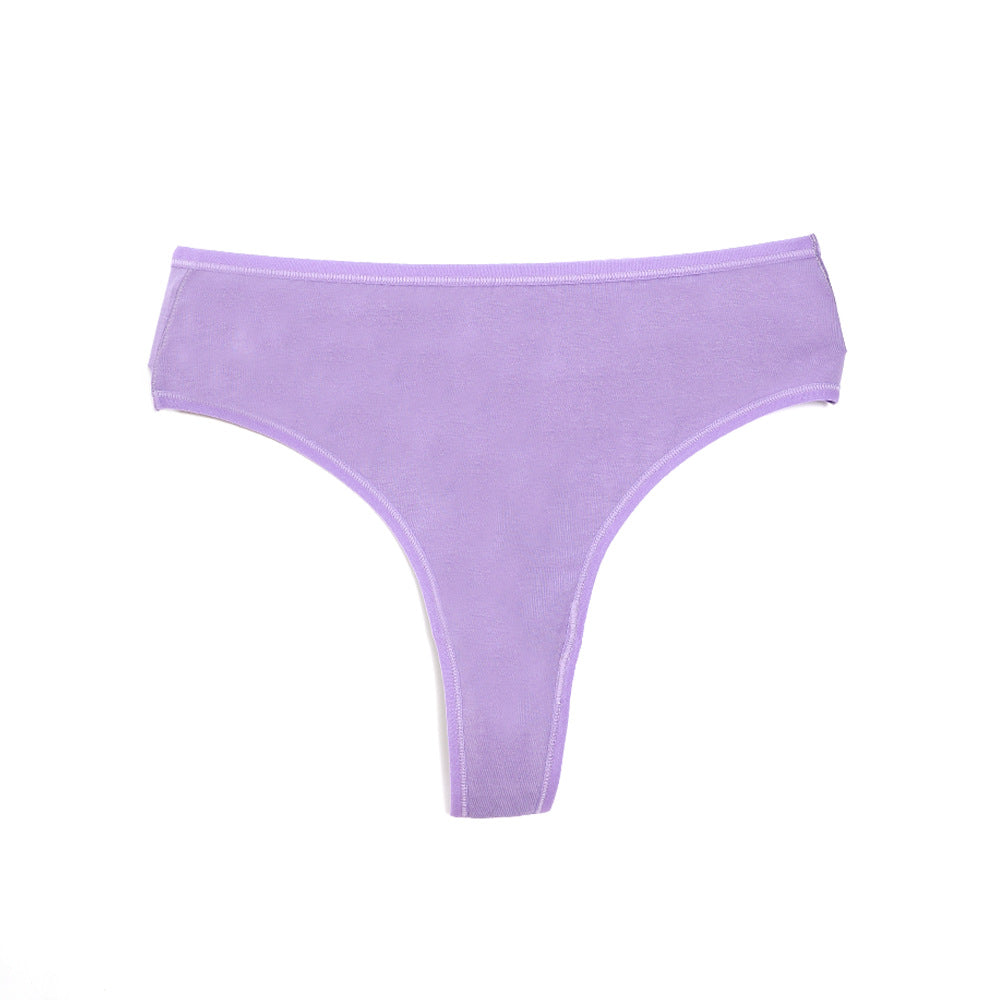 Invisible High Waist Breathable Crotchless Cotton High Split Panties